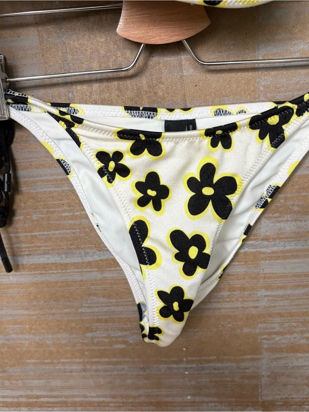 triangl swimwear White Bikini with Black and Yellow Floral Print